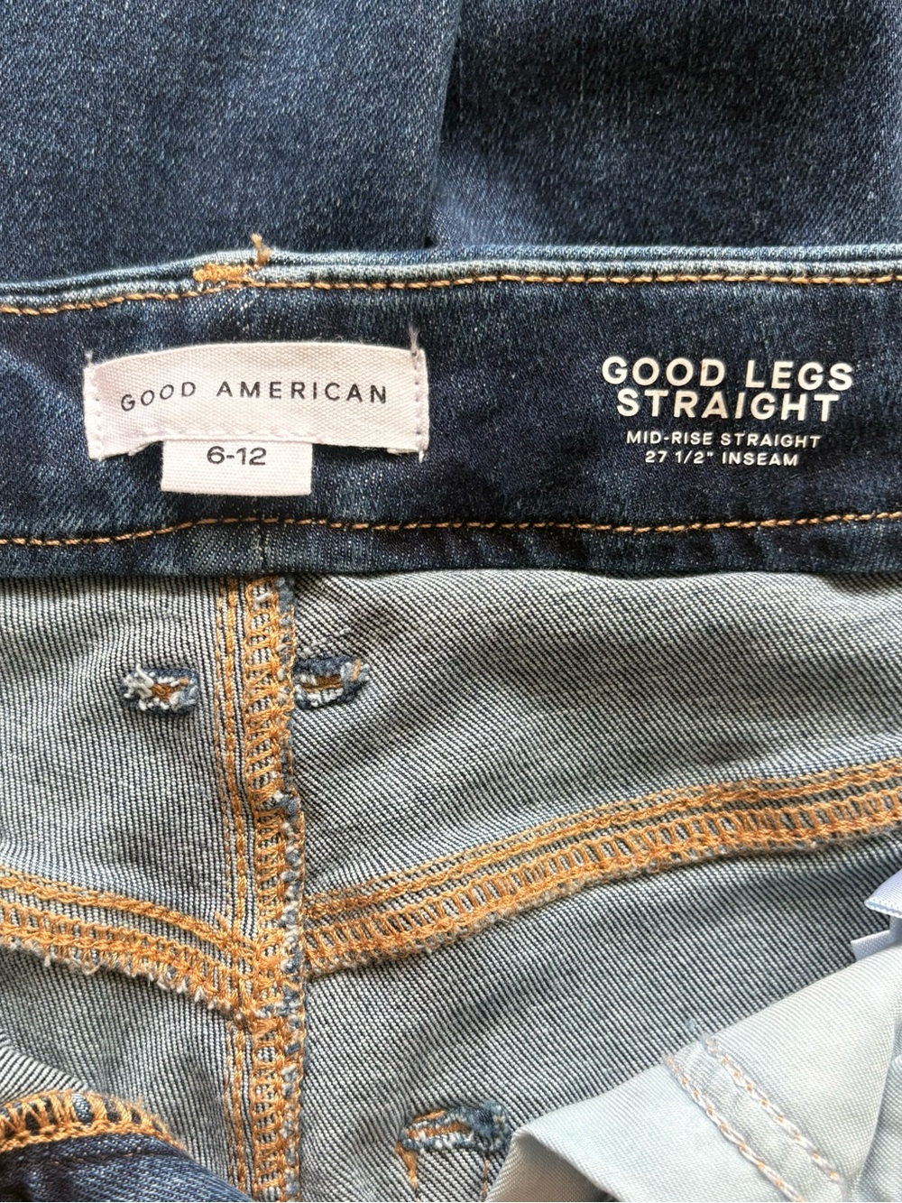 Good American Always Fits Good Legs Straight Curved Step Hem 6-12 NWT - Picture 2 of 7